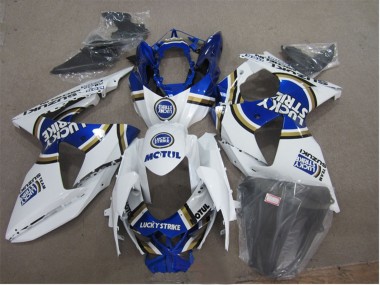 Carene Moto Suzuki GSXR 1000 2009-2016 - Bianco Blu Lucky Strike Motul