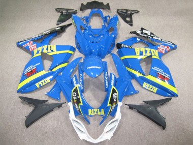 Carene Moto Suzuki GSXR 1000 2009-2016 - Blu Giallo Rizla Q8 Oils