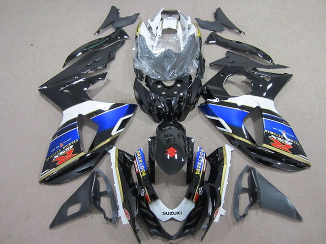 Carene Moto Suzuki GSXR 1000 2009-2016 - Bianco Blu Nero Dark Dog