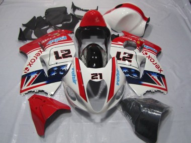 Carene Moto Suzuki GSXR 1300 Hayabusa 1996-2007 - Bianco Rosso Blu Xerox 21