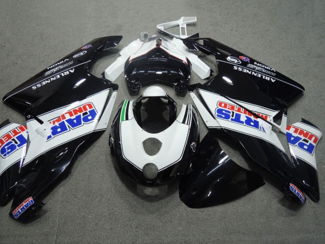 Carene Moto Ducati 749 999 2003-2004 - Bianco Nero Lucido Parts Unlimited