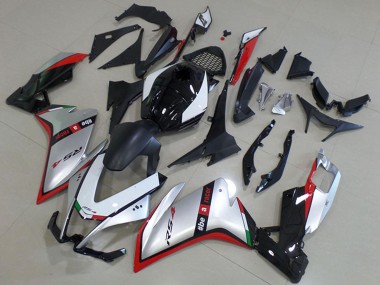 Carena Moto Aprilia RS4 50 125 2012-2018 - Argento Rosso Nero Lucido