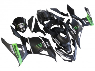Carene Moto Kawasaki EX400 2018-2024 - Nero Opaco Verde Mostro Showr Nevicare