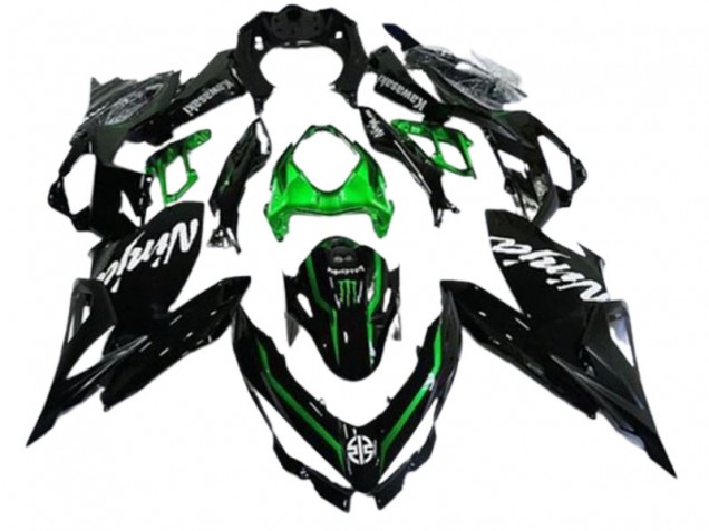 Carene Moto Kawasaki EX400 2018-2024 - Nero Lucido Verde Mostro