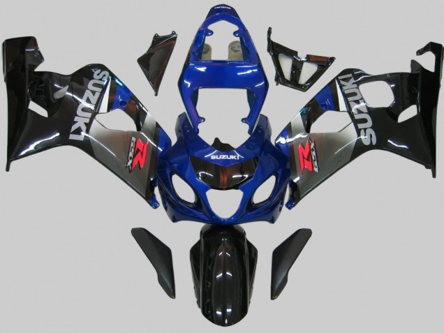 Carene Moto Suzuki GSXR 600/750 2004-2005 - Blu Grigio Nero Lucido