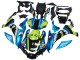 Carene Moto Yamaha YZF R1 2015-2019 - Blu Verde Nero Squalo