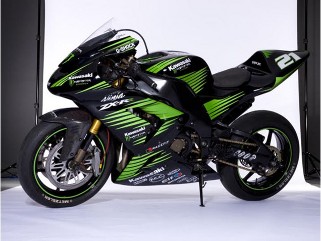 Carene Moto Kawasaki ZX10R 2006-2007 - Nero Lucido Verde Bianco