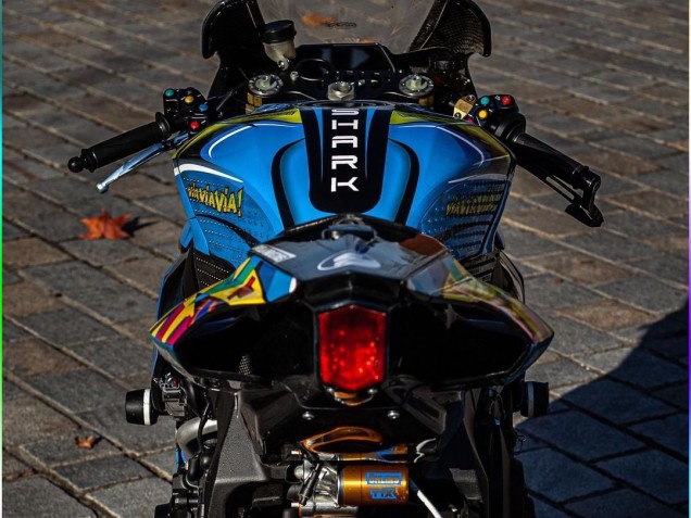 Carene Moto Yamaha YZF R1 2015-2019 - Blu Giallo Squalo