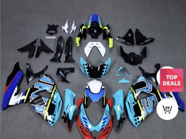 Carene Moto Suzuki GSXR 1000 2009-2016 - Blu Rosso Giallo Bianco