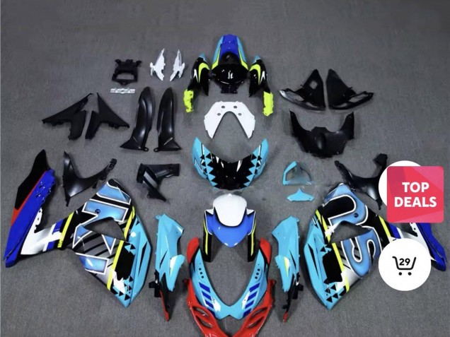 Carene Moto Suzuki GSXR 1000 2009-2016 - Blu Rosso Giallo Bianco
