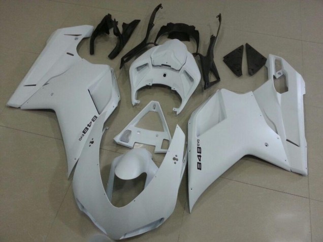 Matte Bianco Carene Ducati 848 1098 1198 2007-2014 Matte Bianco Carene Ducati 848 1098 1198 2007-2014