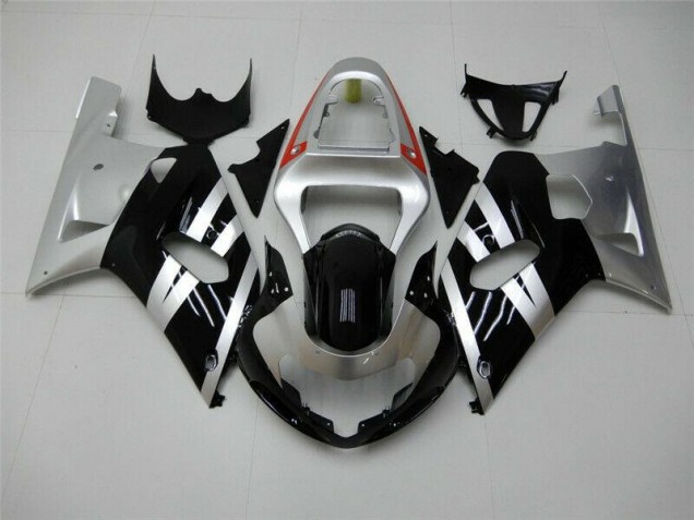 Nero Argento Carene & Plastica GSXR 600 / 750 K1 K2 K3 2001-2003 Nero Argento Carene & Plastica GSXR 600 / 750 K1 K2 K3 2001-2003