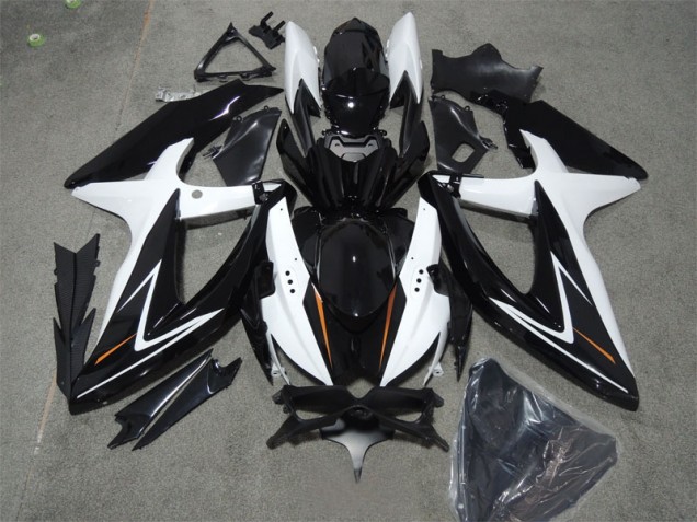 Nero Bianco ABS Kit Carenatura GSXR 600 K8 2008-2010 Nero Bianco ABS Kit Carenatura GSXR 600 K8 2008-2010
