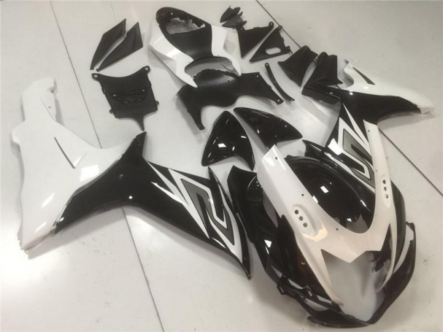 Nero Bianco ABS Plastica & Carena GSXR 600 / 750 K11 2011-2024 Nero Bianco ABS Plastica & Carena GSXR 600 / 750 K11 2011-2024