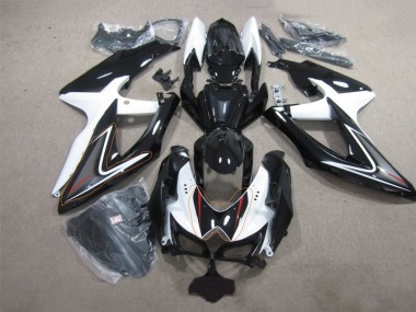 Nero Bianco ABS Plastica & Carene GSXR 600 K8 2008-2010