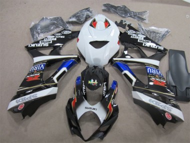 Nero Bianco Blu Kit Carenatura Iniezione GSXR 1000 K7 2007-2008