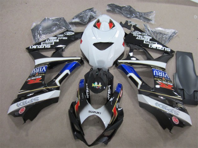 Nero Bianco Blu Kit Carenatura Iniezione GSXR 1000 K7 2007-2008 Nero Bianco Blu Kit Carenatura Iniezione GSXR 1000 K7 2007-2008