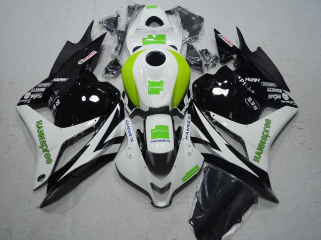 Nero Bianco Verde Hannspree ABS Kit Carenatura CBR 600 RR 2009-2012 Nero Bianco Verde Hannspree ABS Kit Carenatura CBR 600 RR 2009-2012