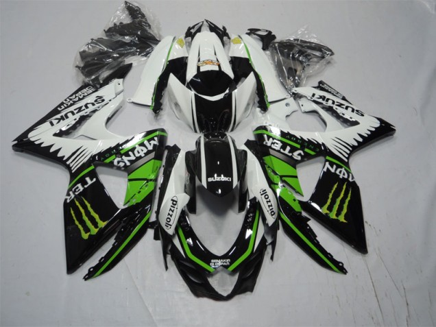 Nero Bianco Verde Monster Pizzoli Carene GSXR 1000 K9 2009-2016 Nero Bianco Verde Monster Pizzoli Carene GSXR 1000 K9 2009-2016