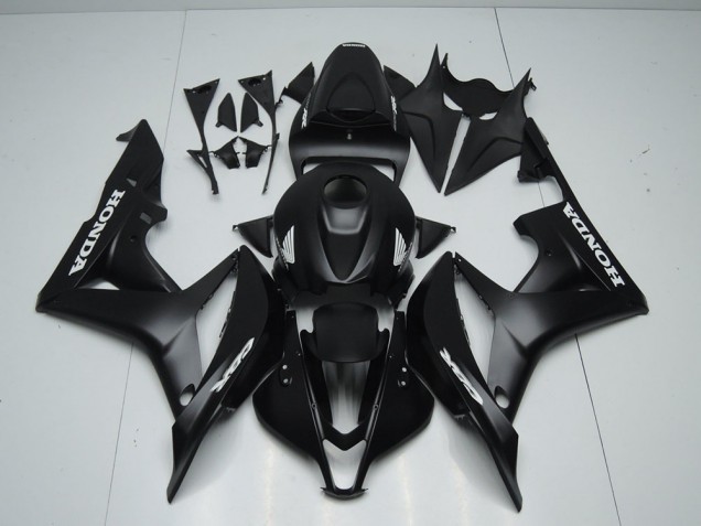Nero Opaco con Bianco Adesivo Carene CBR 600 RR 2007-2008 Nero Opaco con Bianco Adesivo Carene CBR 600 RR 2007-2008