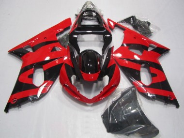 Nero Rosso ABS Kits Carene GSXR 750 K1 K2 K3 2001-2003