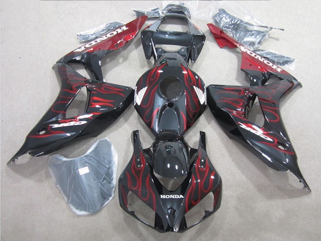 Nero Rosso Fiamma Carene CBR 1000 RR 2006-2007 Nero Rosso Fiamma Carene CBR 1000 RR 2006-2007