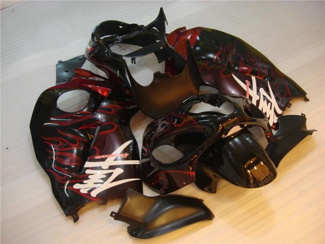 Nero Rosso Fiamma Carene GSXR 1300 Hayabusa 1996-2007 Nero Rosso Fiamma Carene GSXR 1300 Hayabusa 1996-2007