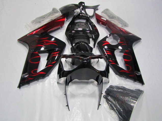 Nero Rosso Fiamma Carene ZX6R 2003-2004 Nero Rosso Fiamma Carene ZX6R 2003-2004
