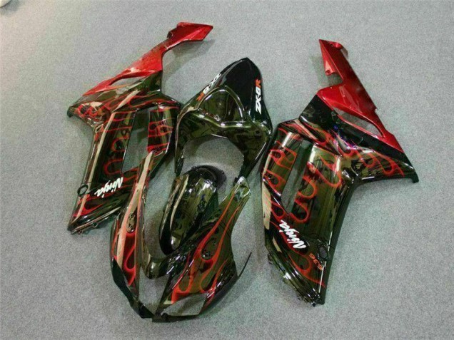 Nero Rosso Fiamma Kit Carenatura ZX6R 2007-2008 Nero Rosso Fiamma Kit Carenatura ZX6R 2007-2008
