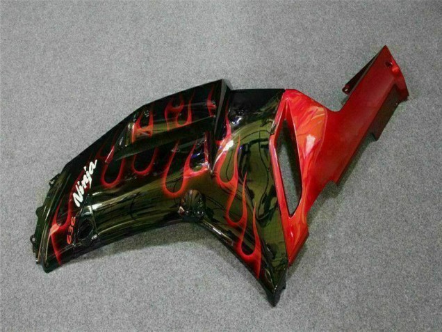 Nero Rosso Fiamma Kit Carenatura ZX6R 2007-2008 Nero Rosso Fiamma Kit Carenatura ZX6R 2007-2008