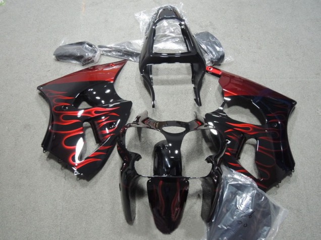 Nero Rosso Fiamma Kit Carene ZX6R 2000-2002 Nero Rosso Fiamma Kit Carene ZX6R 2000-2002