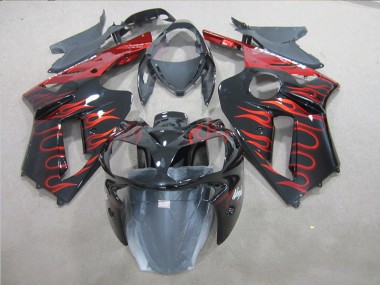 Nero Rosso Fiamma Kit Completo Carenatura ABS ZX6R 2007-2008