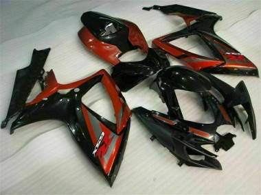 Nero Rosso Kits Carenatura Completa GSXR 600 / 750 K6 2006-2007