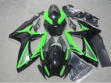Nero Verde ABS Kits Carenatura GSXR 600 K6 2006-2007
