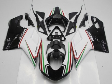 Nero Verde & Bianco Carene Ducati 848 1098 1198 2007-2014
