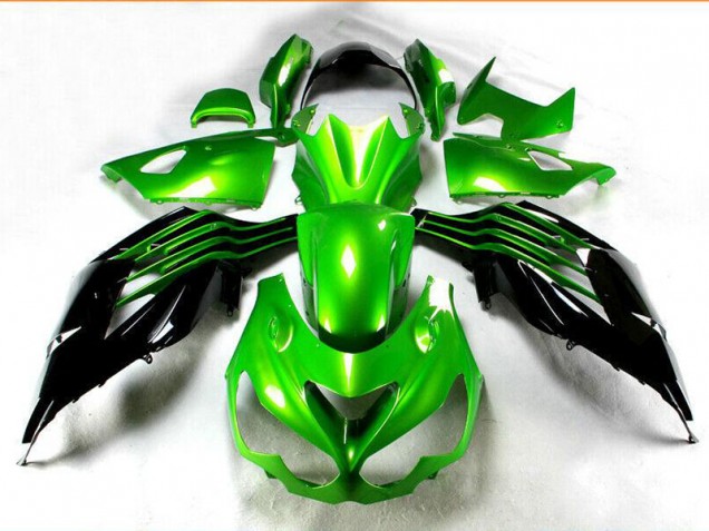 Nero Verde Kit Carenatura ZX14R ZZR 1400 2012-2021 Nero Verde Kit Carenatura ZX14R ZZR 1400 2012-2021
