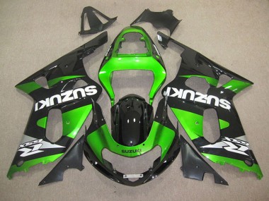Nero Verde Kits Carenatura Iniezione GSXR 600 K1 K2 K3 2001-2003