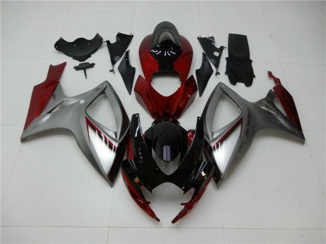 Rosso Argento Carene GSXR 600 / 750 K6 2006-2007 Rosso Argento Carene GSXR 600 / 750 K6 2006-2007