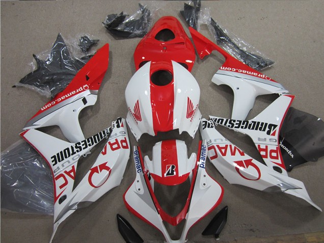 Rosso Bianco ABS Kits Carena CBR 600 RR 2007-2008