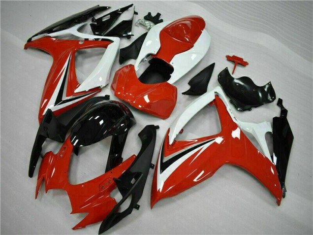 Rosso Bianco ABS Plastica & Carena GSXR 600 / 750 K6 2006-2007 Rosso Bianco ABS Plastica & Carena GSXR 600 / 750 K6 2006-2007