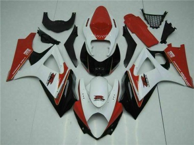 Rosso Bianco ABS Plastica & Carene GSXR 1000 K7 2007-2008