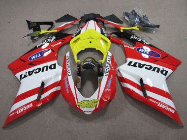 Rosso Bianco Generali 46 Carene Ducati 1098 848 2007-2014