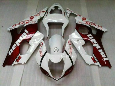Rosso Bianco Kit Carenatura Completa GSXR 1000 K3 2003-2004