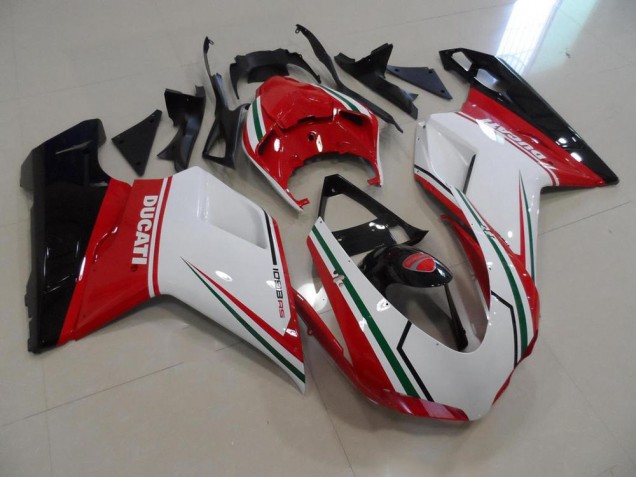 Rosso Bianco Kits Carene Completa Ducati 848 1098 1198 2007-2014 Rosso Bianco Kits Carene Completa Ducati 848 1098 1198 2007-2014