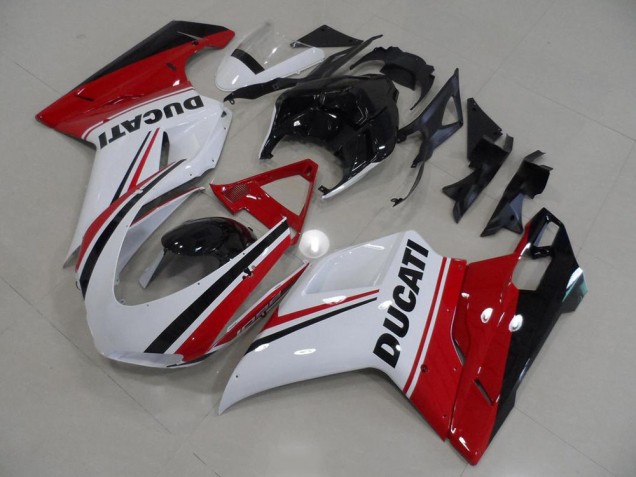 Rosso Bianco Nero Carene Ducati 848 1098 1198 2007-2014 Rosso Bianco Nero Carene Ducati 848 1098 1198 2007-2014