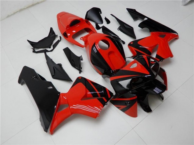 Rosso Nero ABS Plastica CBR 600 RR 2005-2006 Rosso Nero ABS Plastica CBR 600 RR 2005-2006