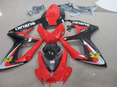 Rosso Nero ABS Plastica & Carena GSXR 600 K6 2006-2007