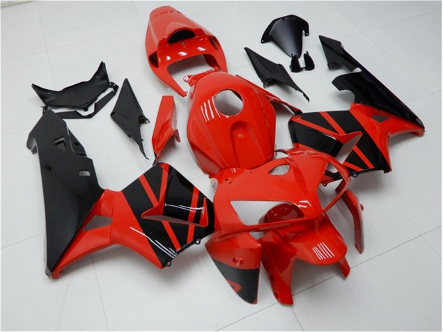 Rosso Nero ABS Plastica & Carenatura CBR 600 RR 2005-2006 Rosso Nero ABS Plastica & Carenatura CBR 600 RR 2005-2006