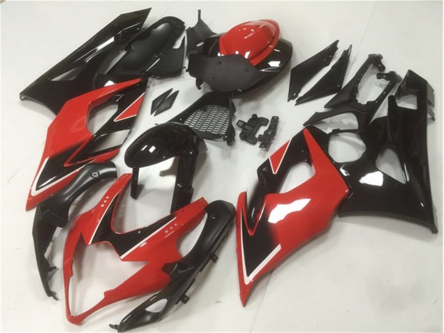 Rosso Nero ABS Plastica & Carene GSXR 1000 K5 2005-2006 Rosso Nero ABS Plastica & Carene GSXR 1000 K5 2005-2006