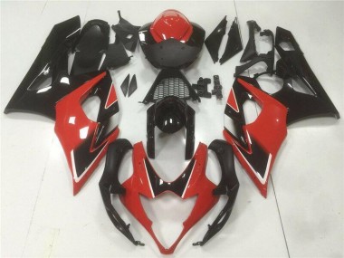 Rosso Nero ABS Plastica & Carene GSXR 1000 K5 2005-2006